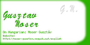 gusztav moser business card