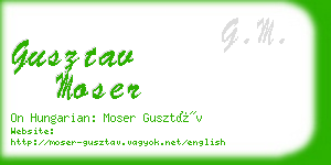 gusztav moser business card